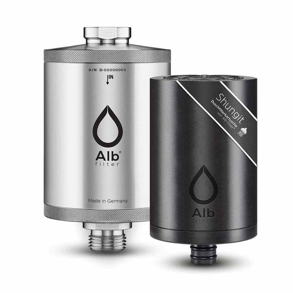 Edelstahl Duschfilter Shungit_Alb Filter