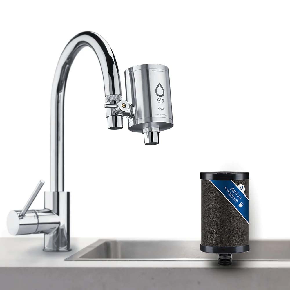 Alb Duo Wasserhahnfilter Edelstahl