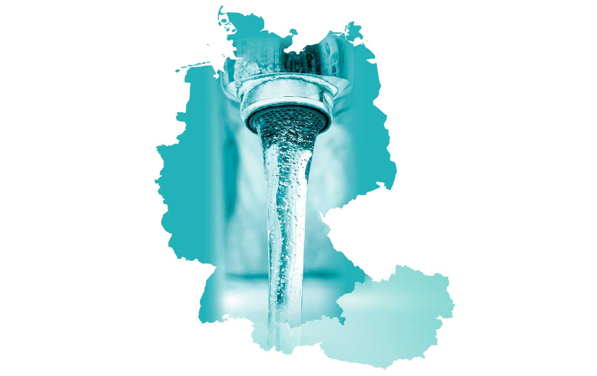Grafik zu lokaler Wasserqualität in Deutschland und Österreich